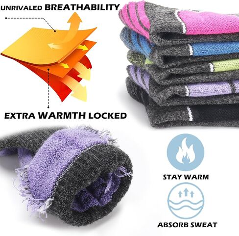 3 Pairs Mens Wool Skiing Socks, Thermal Snowboarding Over the Calf Warm Sock for Sports Hiking Hunting Outdoor in Saudi Arabia