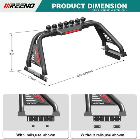 Roll Bar Sport Bar Chase Racks Compatible with Full Size Pickup Truck (RB07) in Kuwait