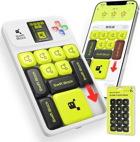 مجموعة ألعاب ألغاز wSlide Super Slide مع قطع ألغاز أرقام، لعبة عبر الإنترنت 1 مليون تحدي مع تطبيق SlideVerse، لغز حركة القطع بالذكاء الاصطناعي هدية للأطفال، لوحة مفاتيح قابلة للاستبدال in Kuwait