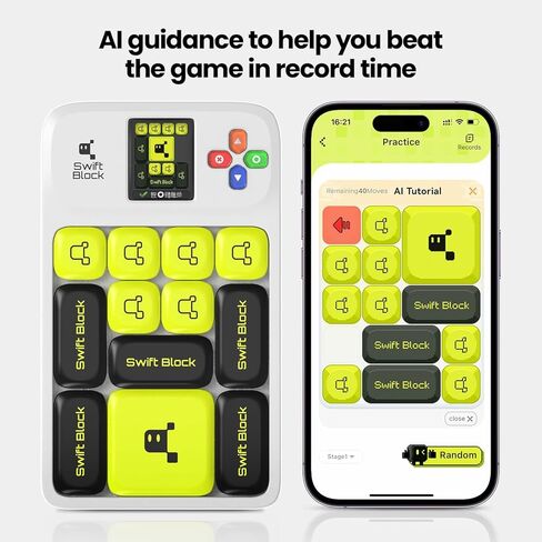 مجموعة ألعاب ألغاز wSlide Super Slide مع قطع ألغاز أرقام، لعبة عبر الإنترنت 1 مليون تحدي مع تطبيق SlideVerse، لغز حركة القطع بالذكاء الاصطناعي هدية للأطفال، لوحة مفاتيح قابلة للاستبدال in Kuwait