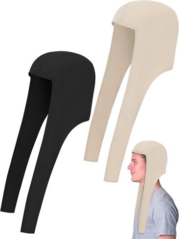 Jiuguva 2 قطعة قبعة القرون الوسطى قبعات الكتان بونيه مع اللوحات الأذن بونيه هالوين عيد الميلاد الفيكتوري تأثيري حلي in Kuwait