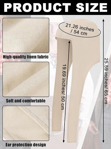 Jiuguva 2 قطعة قبعة القرون الوسطى قبعات الكتان بونيه مع اللوحات الأذن بونيه هالوين عيد الميلاد الفيكتوري تأثيري حلي in Kuwait