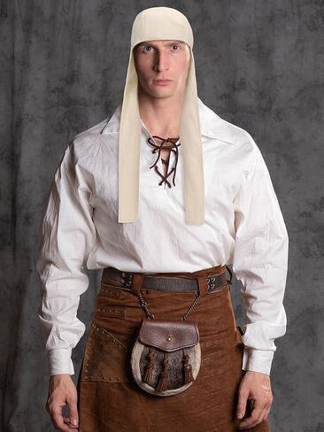 Jiuguva 2 قطعة قبعة القرون الوسطى قبعات الكتان بونيه مع اللوحات الأذن بونيه هالوين عيد الميلاد الفيكتوري تأثيري حلي in Kuwait