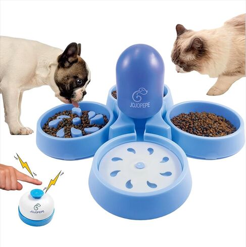 أوعية تغذية بطيئة للكلاب، وحدة تغذية أحجية للأكل البطيء مع عدم الانزلاق، وعاء تغذية بطيء أنيق للحيوانات الأليفة المتوسطة والقطط ومضادة للابتلاع، تغذية صحية باللون الأزرق من جوجوبيب in Kuwait