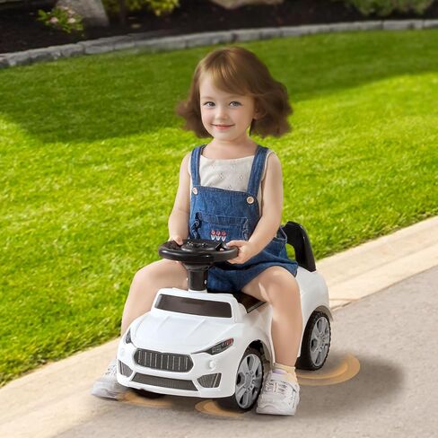 VEVOR Ride On Push Car for Toddlers, Ages 19+ Months, Ride Racer, Sit to Stand Toddler Ride On Toy, Kids Ride On Car with Music Steering, Horn & Under Seat Storage, Ride On Toy for Boys Girls, in Kuwait
