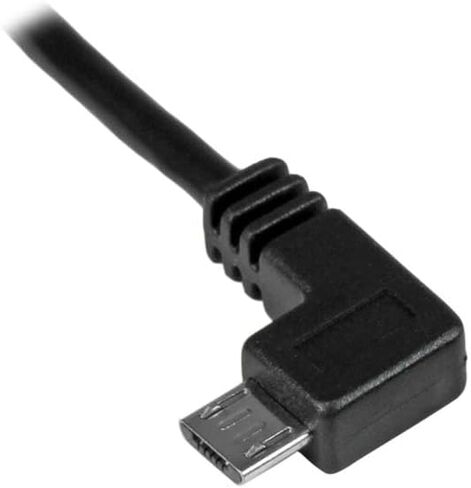 ستارتيك.كوم كابل مايكرو USB بطول 2 متر من USBAUB2MD، زاوية ايه الى اسفل مايكرو بي، كيبل مايكرو USB بزاوية سفلية، 1 × USB A (M)، 1 × USB مايكرو B (M) - اسود in Kuwait