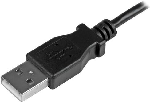 ستارتيك.كوم كابل مايكرو USB بطول 2 متر من USBAUB2MD، زاوية ايه الى اسفل مايكرو بي، كيبل مايكرو USB بزاوية سفلية، 1 × USB A (M)، 1 × USB مايكرو B (M) - اسود in Kuwait