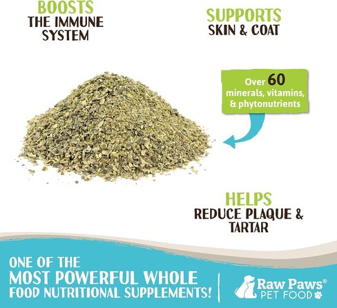 Raw Paws Organic Kelp for Dogs & Cats, 8-oz - Iodine Rich for Thyroid, Digestive & Immune Health - Seaweed Powder for Dogs, Sea Kelp for Cats, Kelp Supplement for Dogs, Dried Kelp Powder for Dogs in Saudi Arabia