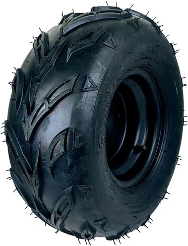 RedCap 16x8-7 Tubeless Tire with Wheel Rim Assembly Front Rear Wheel, 7 x 5" 3 Bolt Rim Spacing 79mm Compatible for Taotao Kandi Redcat Sunl Kazuma 70cc 110cc 125cc Off-Road UTV ATVs Go-Karts - (Left) in Kuwait