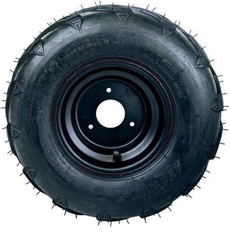 RedCap 16x8-7 Tubeless Tire with Wheel Rim Assembly Front Rear Wheel, 7 x 5" 3 Bolt Rim Spacing 79mm Compatible for Taotao Kandi Redcat Sunl Kazuma 70cc 110cc 125cc Off-Road UTV ATVs Go-Karts - (Left) in Kuwait