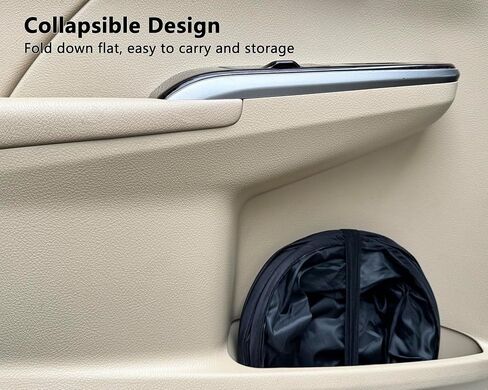 Ginsco 2 Gallon Car Trash Can, 2 Pack Collapsible Pop-up Car Trash Can, Car Trash Bag Garbage Bin with Elastic Band, Portable Trash Can for Car, Multipurpose Trash Bin for Car/Truck/Minivan in Saudi Arabia