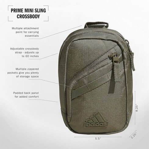 حقيبة أديداس Prime Mini Sling Crossbody، حجم صغير للمهرجانات والسفر in Saudi Arabia