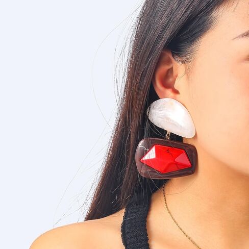 Vintage Earrings for Women, Dangle Hoop Earrings Trendy Design Crystal Cubic Zirconia Gothic Jewlery Earring for Halloween Porm Party in Saudi Arabia
