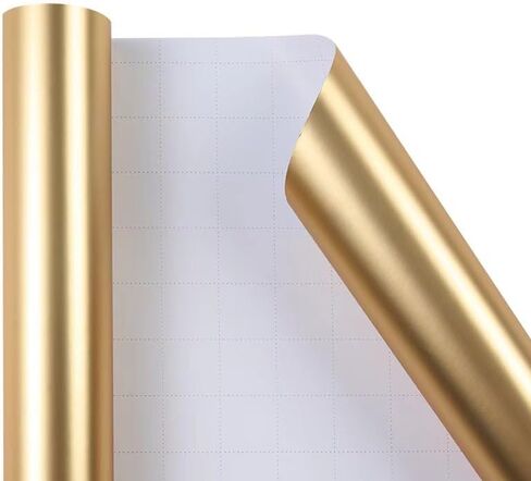 ZINTBIAL Metallic Pink Wrapping Paper Roll with Cut Lines - Solid Pink Holiday Gift Wrap for Halloween, Christmas, Birthdays, Baby Shower, Wedding - 17.5 in x 33 ft (48 sq. ft), Easy to Cut in Kuwait