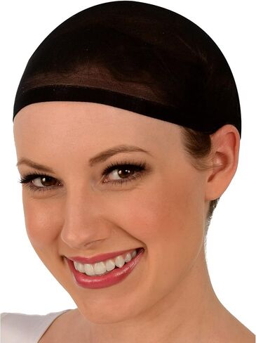 قبعة شعر مستعار سوداء من Kangaroo 2 PK للنساء والرجال: قبعات شعر مستعار من النايلون قابلة للتمدد | شبكة شعر للرجال | قبعات شعر مستعار للنساء غير قابلة للانزلاق | تخزين كاب للشعر المستعار in Kuwait