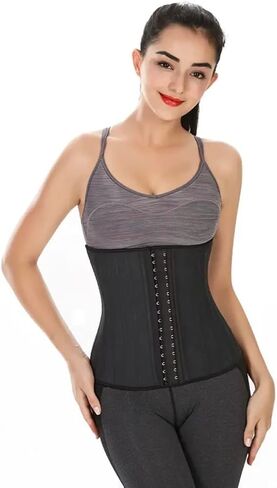 Women's Waist Trainer, Corset Shaper For Bust Firming and Toning Waist Cincher With Extender, Black, XX-Small in Saudi Arabia