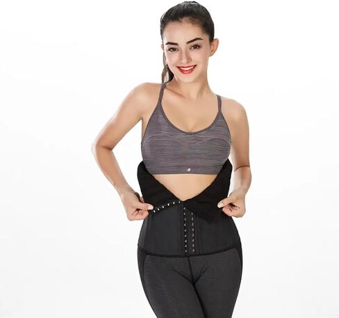 Women's Waist Trainer, Corset Shaper For Bust Firming and Toning Waist Cincher With Extender, Black, XX-Small in Saudi Arabia