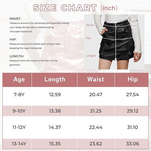 Girls' Sparkly Skirt Kids Metallic Skirt Girl Cargo Skirt Y2K Zip up Stretchy Skirt with Pocket 7-14 Years in Saudi Arabia