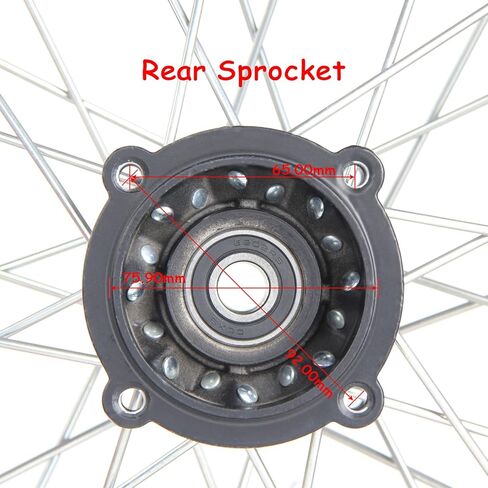 عجلة أمامية 60/100-14، عجلة خلفية 80/100-12 محامل محور 15 مم لدراجة taotao SSR Apollo Kayo 125 140 150cc Pit Bikes Dirt Bike (أزرق) in Kuwait