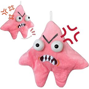 Grumpy Starfish,Pink Kicking Starfish Plush Pendant, Funny Spoofing Toy for Backpacks, Interactive Doll Ornament,Cute Schoolbag Pendant, Keychain, Suitable for Christmas, Halloween, Birthday Gifts…