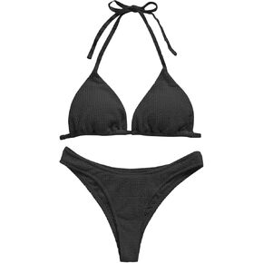 Women's Sexy Halter Triangle Bikini Set - High Cut Brazilian 2 Piece Bikini Swimsuit Bathing Suit 2025