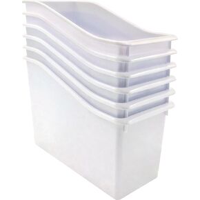 Teacher Created Resources White Plastic Book Bin 6-Pack (TCR2088564)
