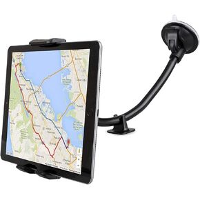 EEEKit Tablet Car Mount, Long Arm Suction Cup Mount Cradles for Windshield Dashboard, Car Phone Holder with 360° Rotation, 2-in-1 Car Stand for 4-12'' Tablet Cell Phone SUV Truck Vehicle Auto