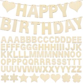 80 Pcs 4Inch Unfinished Wooden Alphabet Letters DIY Custome Wooden Letter Banners for Party Supplies Wood Letters for Painting Arts Spelling Learning Gifts Handmade Wood Crafts Home Decorations