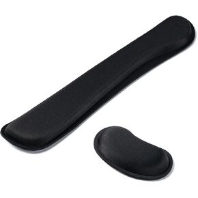 Hoewina Keyboard Wrist Rest,Ergonomic Wrist Rest,Superfine Fabric and Gel Memory Foam Wrist Pad for Computer Keyboard for Easy Typing & Pain Relief, Suitable for Office, Family, Outdoor, Black