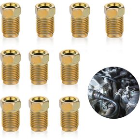 10 PCS Brake Line Fittings 3/16 Metric Brake Line Invert Flare Fittings 10x1.0 Threads Brake Line Nut Fittings for 3/16" Steel Brake Line Tubing for Most Cars Trucks Suvs