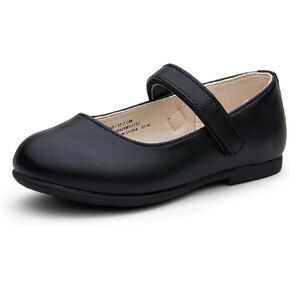 Girl Mary Jane Ballerina Flat Dress Shoe for Toddler Little Kid