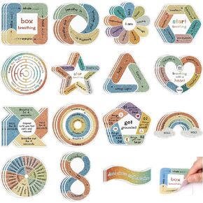 75Pcs Calm Strips for Anxiety Sensory Stickers Textured Sensory Stickers Anti Stress Anxiety Relief Items Boho Calm Stickers Bulk Waterproof Fidget Stickers Adults Kids Classroom Teacher Supplies (75)
