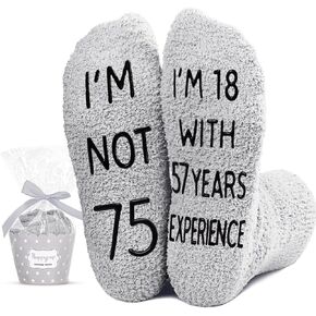 HAPPYPOP 75th Birthday Gift Ideas for Men - Socks for 75 Year Old Birthday, Gifts For Old Men in their 75s