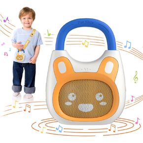 alilo Pocket Bunny Portable Sound Machine for Baby, Kids Audio Player Preloaded 120+ Stories/Music/Lullabies/Soothing Sound, 3 Timers and Memory Function Bluetooth Speaker (with Strap and Ring)