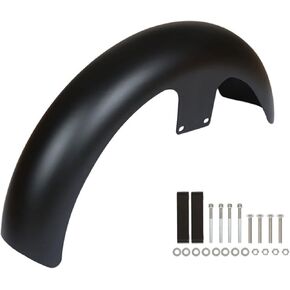 21 Wrap Front Fender Gloss Black Heavy Duty Steel Wrap Front Fender Replacement for Touring Street Road Glide Baggers Electra