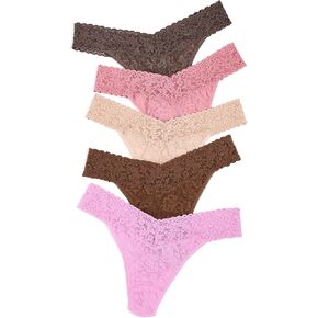 hanky panky Women's Signature Lace Original Rise Thong 5 Pack