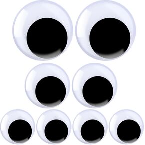8 Pcs Large Googly Eyes for Crafts Wiggle Googly Eyes Giant Googly Eyes Self Adhesive 3 Size Black Plastic Wiggle Googly Eyes for DIY Crafts Decoration（3.15 Inch+3.94 Inch+1.97 Inch）