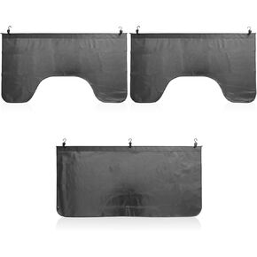 3 Pcs Automotive Mechanic Magnetic Fender Cover Mat Pad Protective Mat with Hooks, Microfiber Leather, for Repair Automotive Work SUV Sedan Trucks Etc