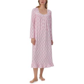 Eileen West Women's Cotton Knit Sleeve Long Gown