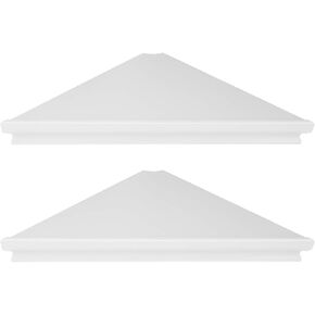 Evron Wall Mount Corner Shelf,Easy to Install Metal Front Floating Corner Shelf with Self-Adhesive Tapes,Wood Imitation Corner Shelves with Wire Pass Hole Pattern (Black)