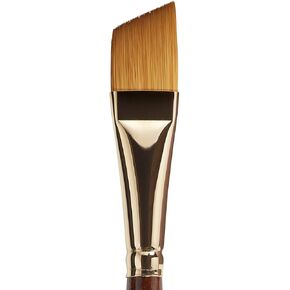 KINGART Premium Finesse 8400-3/4 Angular Shader Series Artist Brush, Synthetic Kolinsky Sable Hair, Short Handle, for Watercolor and Oil Paints, Size 3/4"
