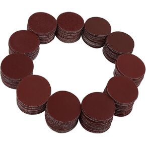 200pcs 2 Inch Hook and Loop Sanding Discs Sandpaper 60 80 120 180 240 320 400 800 1000 2000 Grits for Car Polishing Durable Material