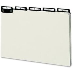Smead Recycled Top Tab File Guides, Alpha, 1/5 Tab, Pressboard, Legal, 25 per Set