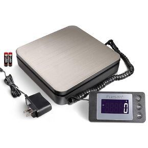 Fuzion Digital Shipping Scale 88lb × 0.1oz, Durable Stainless Steel Postal Scale with Tare, 4 Weighing Modes, Shipping Scale for Packages, Postage Package Scale with AC/DC Adapter