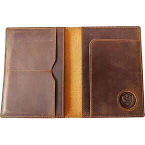STAR VISTA Albatross Leather Travel Passport Holder, Minimalist Design, Full Grain Leather Case for Men and Women - Slim Passport Wallet, Bifold, RFID Blocking, with AirTag Holder