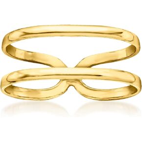 RS Pure by Ross-Simons 18kt Gold Vermeil 2-Row Ring. Size 9