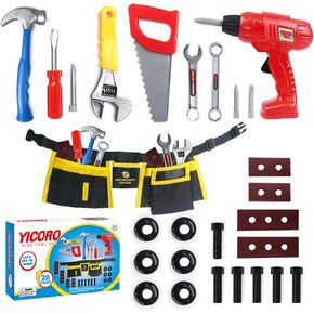 Kids Tool Set – 28 PCS Toddler Tool Set with Toy Drill, Pretend Play Kids Toys, Toy Tools for Kids Ages 3,4,5,6,7,8 Years Old, Boy Toys