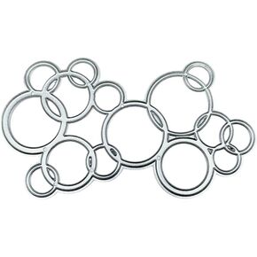 Silvery Bubble Lace Cutting Dies,Metal Bubble Frame Border Embossing Stencils Die Cuts for Paper Decoration Scrapboo Making Card,Die-Cut Cartridges,Die-Cutting and Embossing,Scrapbooking