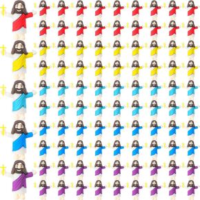 Barydat 200 Pcs Little Jesus Mini Jesus Figures Bulk Tiny Jesus Figurines Jesus Toys to Hide and Seek Religious Gift Christian Party Favor Christ Savior for Sunday School Christmas Baptism Gifts