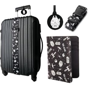 Star Wars Travel 3-Piece Set with Passport Holder, Bag Tag, and Luggage Strap, Star Wars Accessories Official License